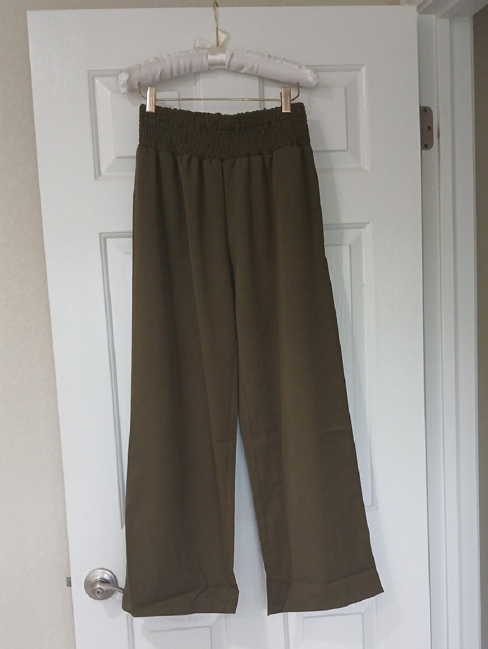 Olive Wide-Leg Pants